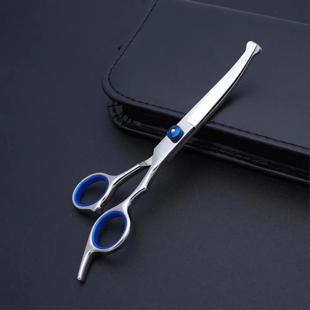6 in 1 Dog Grooming Scissors Set | Professional Pet Shears with Safety round Tips | Stainless Steel Thinning Scissors for Dogs & Cats | Pet Cat Shears for Grooming Kit
