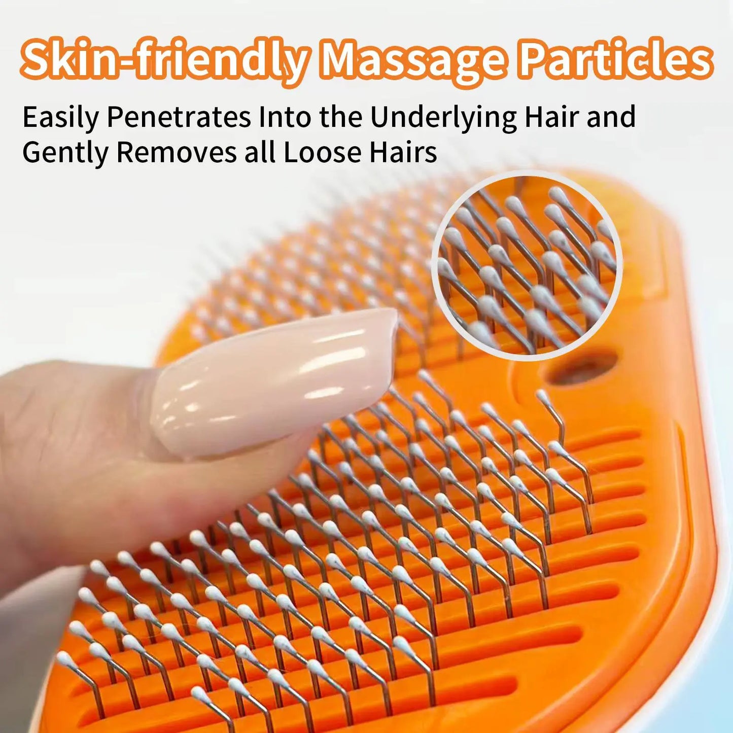 3-in-1 Steam Pet Grooming Brush: Self-Cleaning Spray Comb and De-Shedding Tool for Cats and Dogs